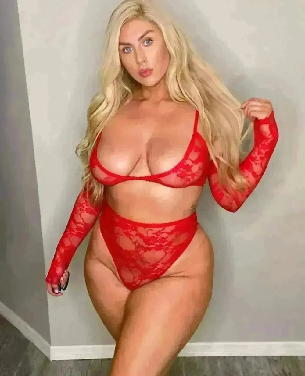 Sexy lingerie lace nightdress - EX-STOCK CANADA