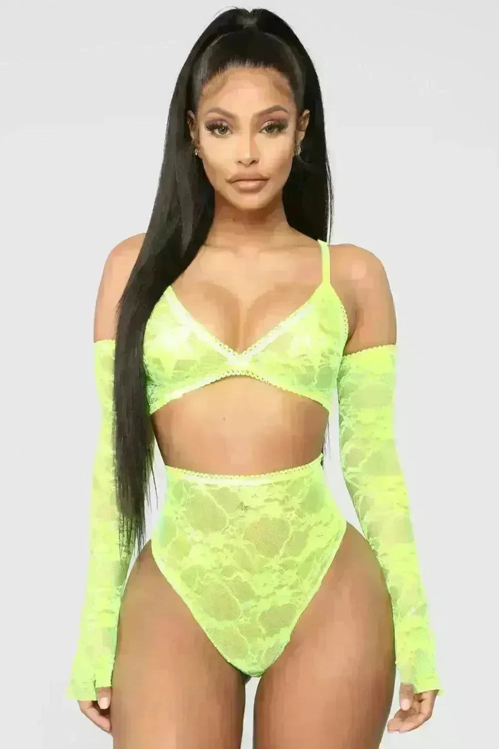 Sexy lingerie lace nightdress - EX-STOCK CANADA