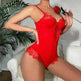 Sexy Lingerie Lace Sheer Lingerie Open Back Bodysuit Lingerie - EX-STOCK CANADA