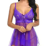 Sexy Lingerie Sexy Lingerie Front Slit Nightdress - EX-STOCK CANADA