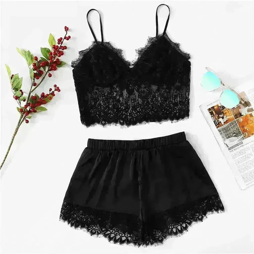 Sexy lingerie sexy women's split lace lingerie sexy suit - EX-STOCK CANADA