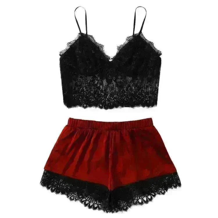 Sexy lingerie sexy women's split lace lingerie sexy suit - EX-STOCK CANADA