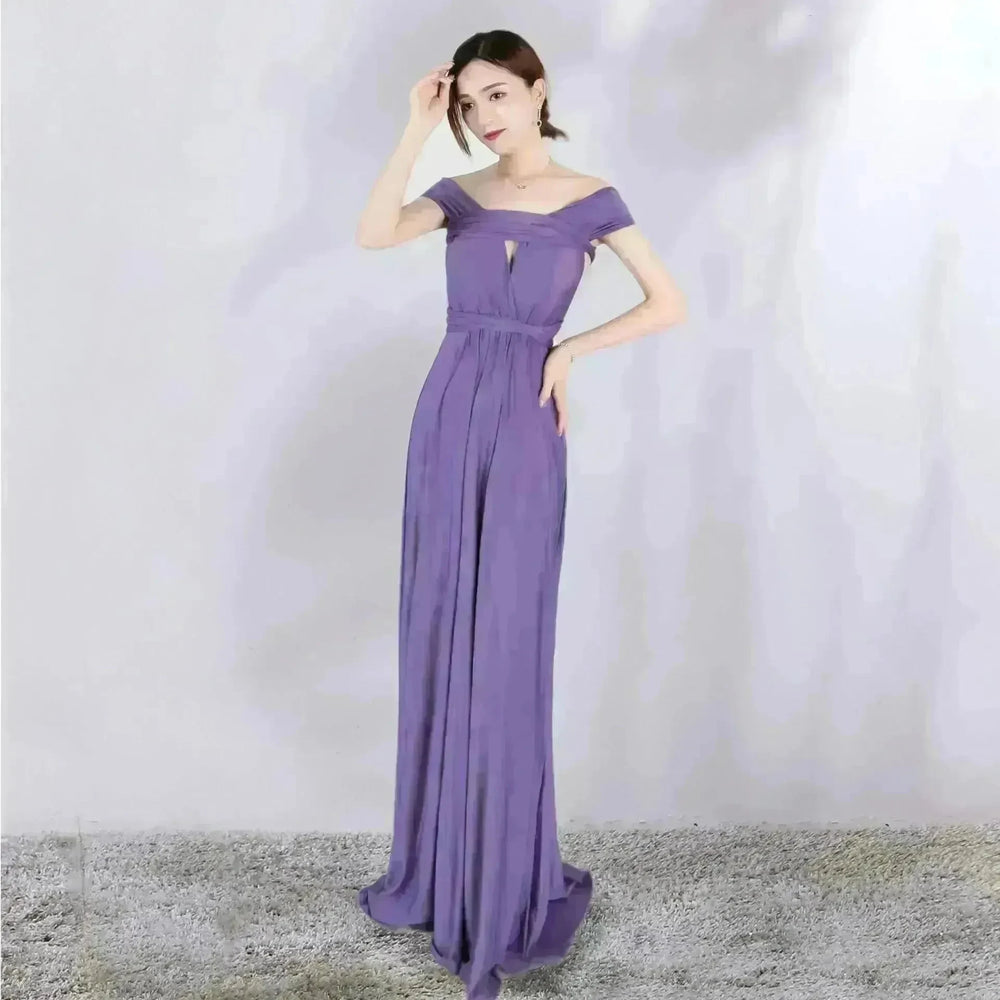 Sexy Stunning Multi-rope Bandage 14 Color Dress Long Dress Gown - EX-STOCK CANADA