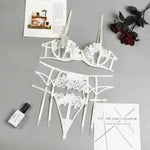 Charming Thong Flower Embroidery – Delicate Lace Women’s Lingerie - EX-STOCK Canada