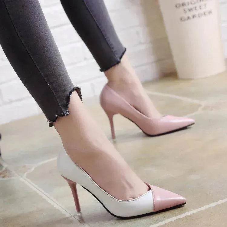 Shallow Mouth Pointed High Heels Charming Temperament Stiletto Single Shoes - EX-STOCK Canada