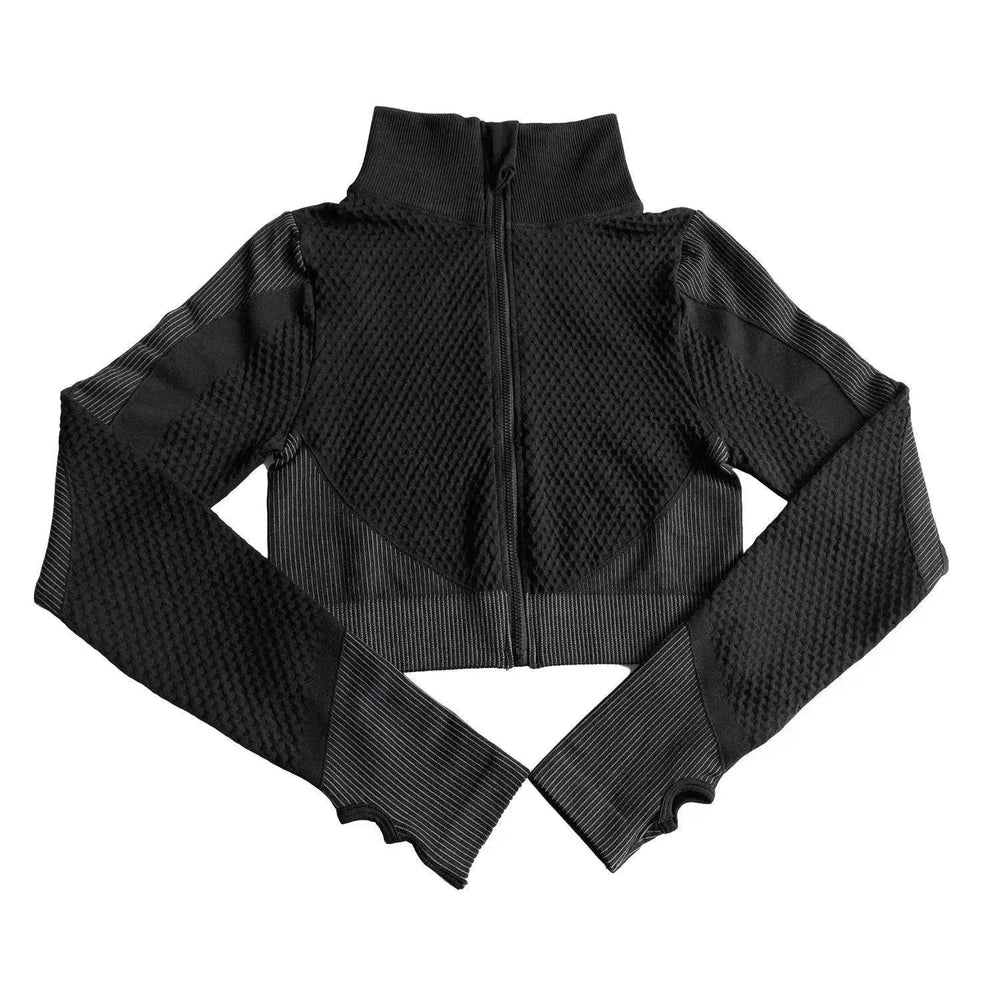 Shark Seamless Exercise Gym Wear Women's Long Sleeve Top - EX-STOCK Canada