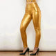 Shascullfites Melody Royal Gold Elastic High Waist Faux Leather Pants Women Sexy Zipper Bodycon Scrunch Bum Trousers - EX-STOCK CANADA
