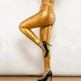 Shascullfites Melody Royal Gold Elastic High Waist Faux Leather Pants Women Sexy Zipper Bodycon Scrunch Bum Trousers - EX-STOCK CANADA