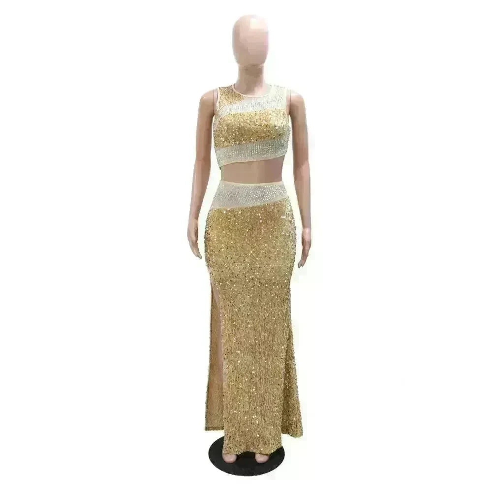 Short Vest Top And Skirt Dress Suit Women - EX-STOCK CANADA
