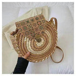 Shoulder Straw-weaved Crossbody Beach Casual Ethnic Style Mini And Simple Handmade Beach Bag - EX-STOCK Canada