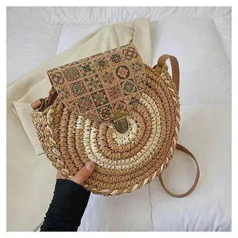 Shoulder Straw-weaved Crossbody Beach Casual Ethnic Style Mini And Simple Handmade Beach Bag - EX-STOCK Canada
