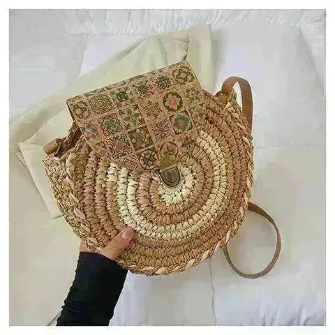 Shoulder Straw-weaved Crossbody Beach Casual Ethnic Style Mini And Simple Handmade Beach Bag - EX-STOCK CANADA