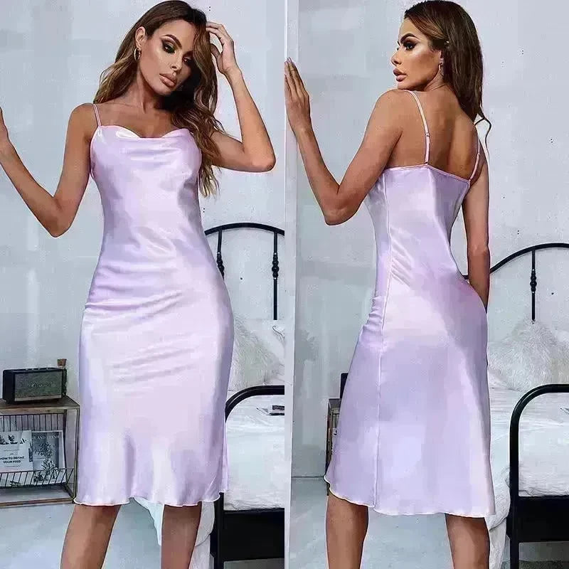 Silk Ice Silk Pajamas Ladies Thin Homewear - EX-STOCK CANADA