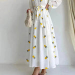 Simple Fashionable Long Sleeve Maxi Dress for Arab Dubai Turkey Middle Eastern Women - EX-STOCK Canada