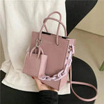 Simple Medium Size Chain Plain Shoulder Handbag - EX-STOCK Canada