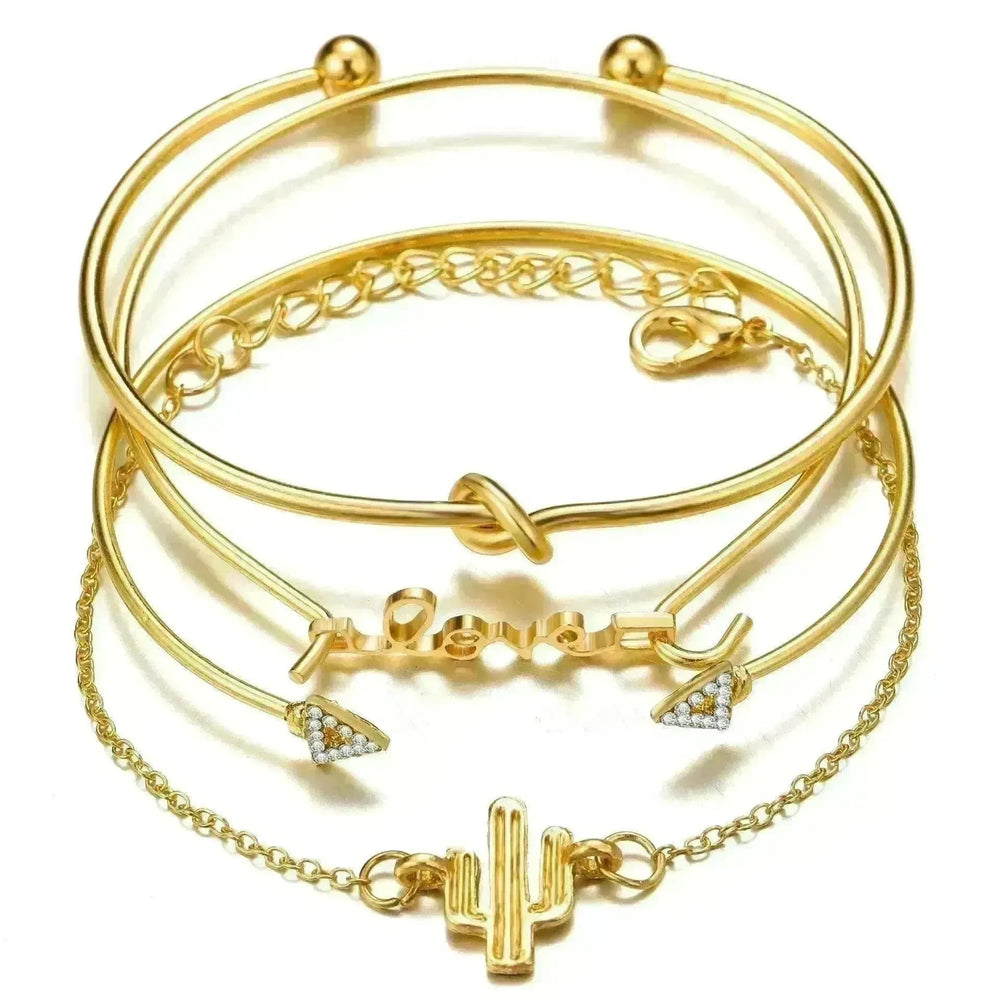 Simple Metal Multi-layer Bracelet Six-piece Set - EX-STOCK CANADA