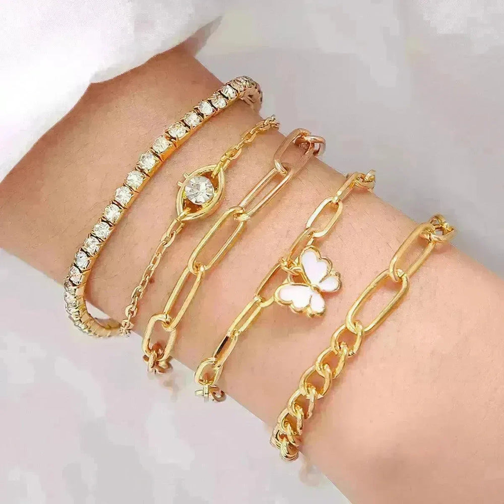 Simple Metal Multi-layer Bracelet Six-piece Set - EX-STOCK CANADA