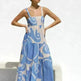 Simple Printing Fashion Suspenders Large Swing Dress - EX-STOCK CANADA