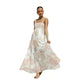 Simple Printing Fashion Suspenders Large Swing Dress - EX-STOCK CANADA