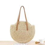 Simple Round Shoulder Bag Straw Handbag Summer Beach Bags - EX-STOCK Canada