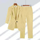 Simple Solid Color Suit Two-piece Set - EX-STOCK CANADA
