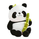 Simulated Bamboo Tube Flower Panda Pillow - EX-STOCK Canada
