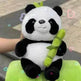 Simulated Bamboo Tube Flower Panda Pillow - EX-STOCK Canada