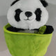 Simulated Bamboo Tube Flower Panda Pillow - EX-STOCK Canada