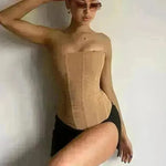 Skinny Sleeveless Tube Top Women Summer New Mesh Crop Corset Tank Party Streetwear Chest - EX-STOCK CANADA