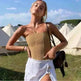 Skinny Sleeveless Tube Top Women Summer New Mesh Crop Corset Tank Party Streetwear Chest - EX-STOCK CANADA