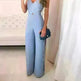 SLeeveless Hollow-out Camisole High Waist Slim Solid Color Jumpsuit - EX-STOCK CANADA
