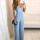SLeeveless Hollow-out Camisole High Waist Slim Solid Color Jumpsuit - EX-STOCK CANADA