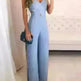 SLeeveless Hollow-out Camisole High Waist Slim Solid Color Jumpsuit - EX-STOCK CANADA