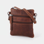 Greenwood Leather Mini Crossbody Bag with 3 Zipper Pockets | EX-STOCK Canada 