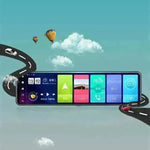 Smart 170 wide angle Bluetooth, GPS, Speed monitoring, collision sensing, front and back view, reversing image Rearview Mirror Tachograph Double Recording Dashcam HDR Backup Camera for cars - EX-STOCK CANADA