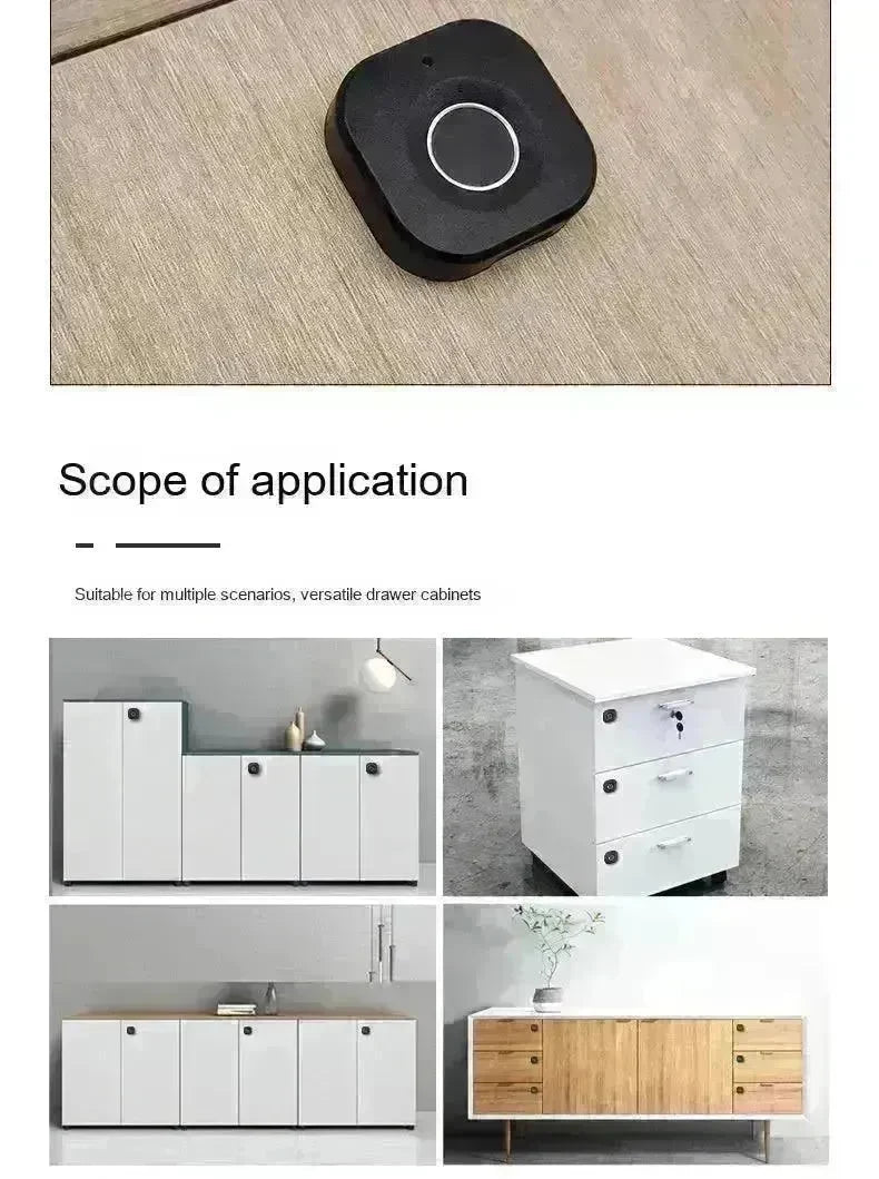 Smart Drawer Locker Wardrobe Electronic Office File Cabinet Dressing Cabinet Fingerprint Lock - EX-STOCK CANADA
