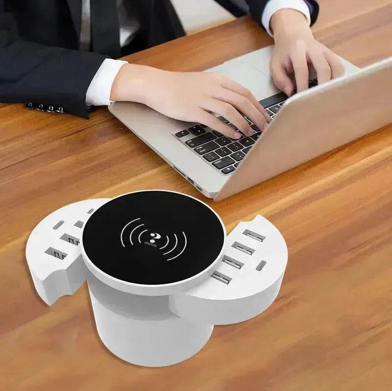 Smart Phone Multi-port Wireless Circular Charger - EX-STOCK Canada