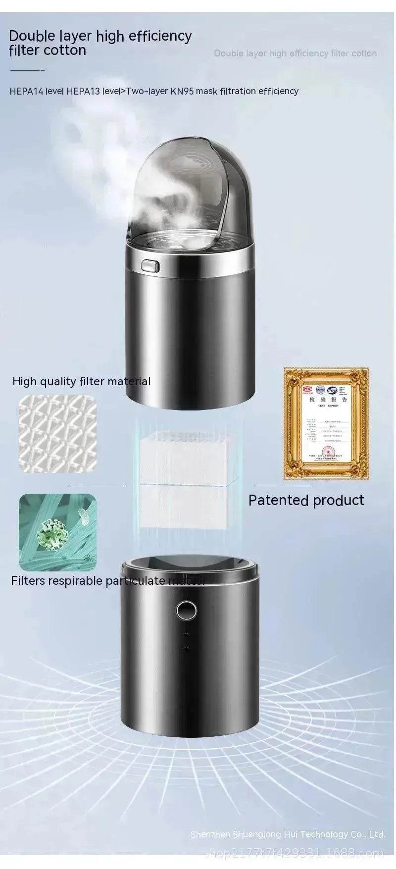 Smart Smoke Handheld Vintage Cigar Ashtray Air Purifier Small Car Wireless Dual Use In Car And Home - EX-STOCK Canada