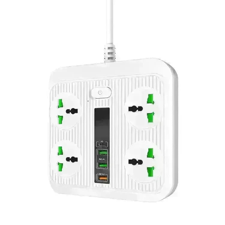 Smart Socket Power TypeC PD 40W QC3.0 Power Strip16AC Universal Outlets 2M Extension Socket Plug - EX-STOCK CANADA