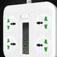Smart Socket Power TypeC PD 40W QC3.0 Power Strip16AC Universal Outlets 2M Extension Socket Plug - EX-STOCK CANADA