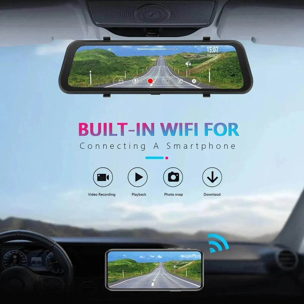 Smart Streaming Media Touch HD Built-in Front HD Resolution Rear Mirror LCD Screen Camera - EX-STOCK Canada