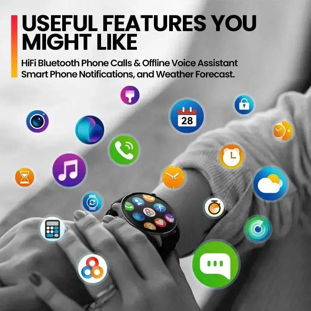 Smart Watch Display Screen Bluetooth Calling Health Fitness Tracking - EX-STOCK Canada