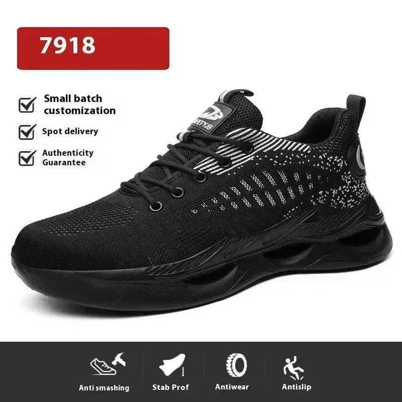 Smash and Puncture Resistant Steel Toe Shoes, Unisex Comfortable Work Safety Shoes, Lightweight Outdoor Adventure Safety Sneakers, Breathable Upper Labour Protection Shoes - EX-STOCK Canada