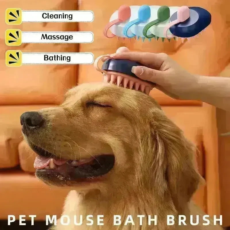 Soft Silicone Pets Hair Remover Comb Handheld Bath Shower Hair Shampoo Massage Brush For Dogs Cats Cleaning Tools Pet Products - EX-STOCK CANADA
