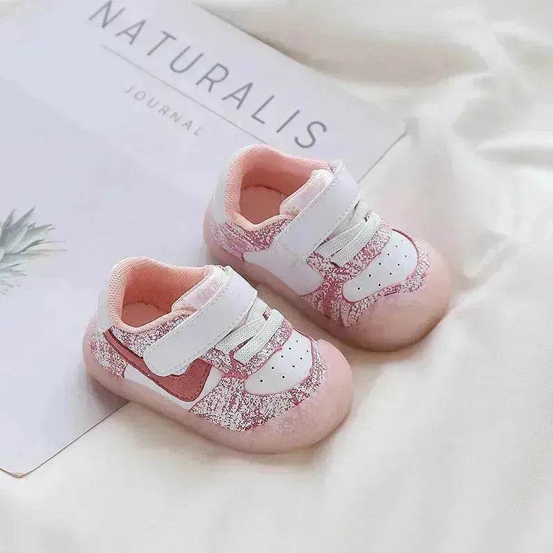 Solid Color Boys And Girls Toddler Soft Bottom Kids White Shoes - EX-STOCK Canada