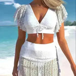 Solid Color Hollow High Waist Sexy Split Suit - EX-STOCK CANADA