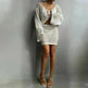 Solid Color Knitted Stand-up Collar Bikini Swimsuit Blouse Suit - EX-STOCK CANADA
