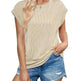 Solid Color Stripe Bat-sleeve T-shirt Summer Casual Loose Vest Tank Tops for Women. - EX-STOCK CANADA