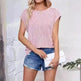 Solid Color Stripe Bat-sleeve T-shirt Summer Casual Loose Vest Tank Tops for Women. - EX-STOCK CANADA