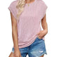 Solid Color Stripe Bat-sleeve T-shirt Summer Casual Loose Vest Tank Tops for Women. - EX-STOCK CANADA